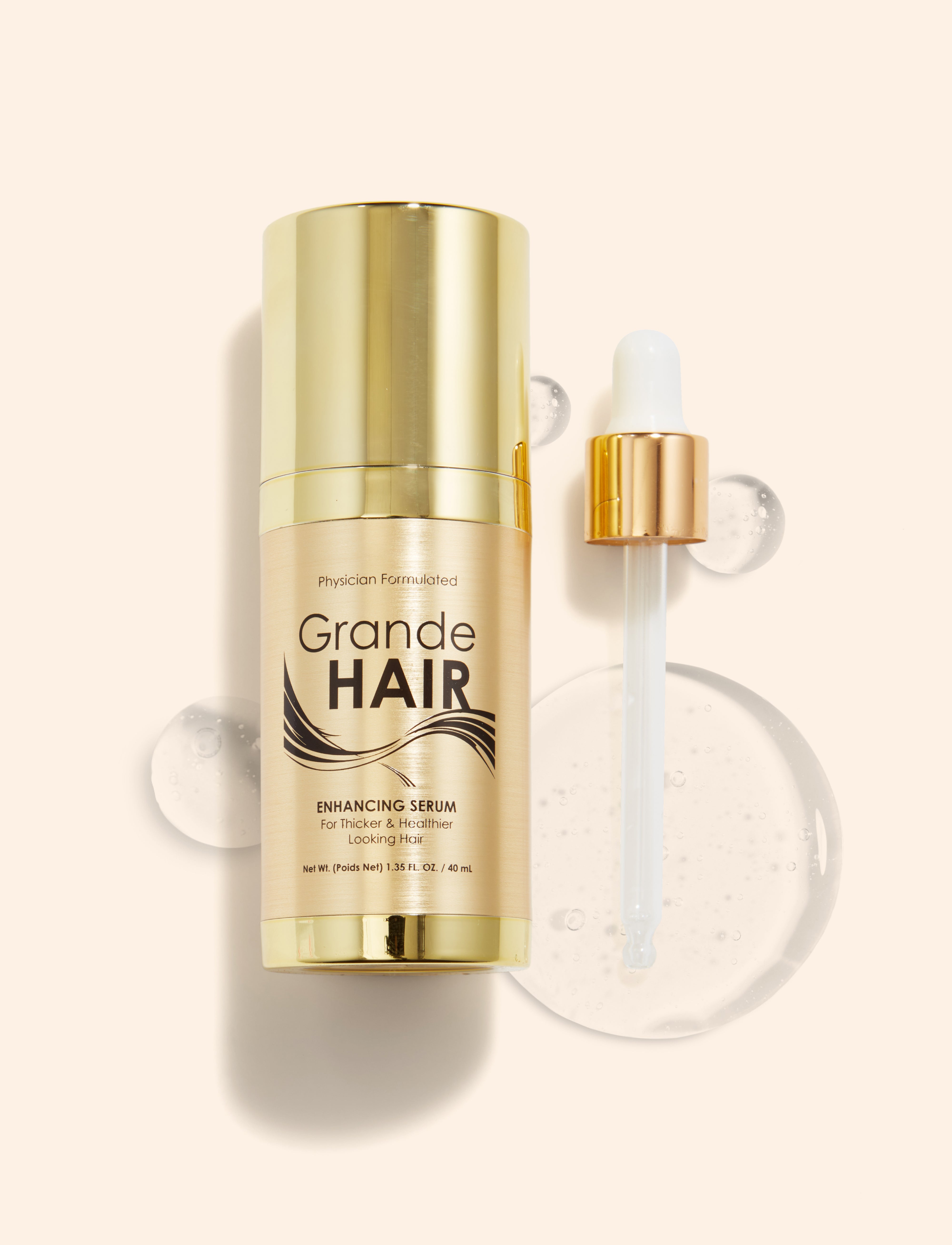 Grande Hair Rejuvenation Serum for Thicker, Healthier Hair - Anti-Hair Loss Treatment with Biotin & Keratin - Perfect for Daily Hair Care & Styling