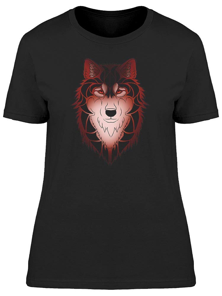 Men's Red and Black Wolf Graphic T-Shirt - Soft Cotton Tee for Casual Wear, Outdoor Adventures & Street Style