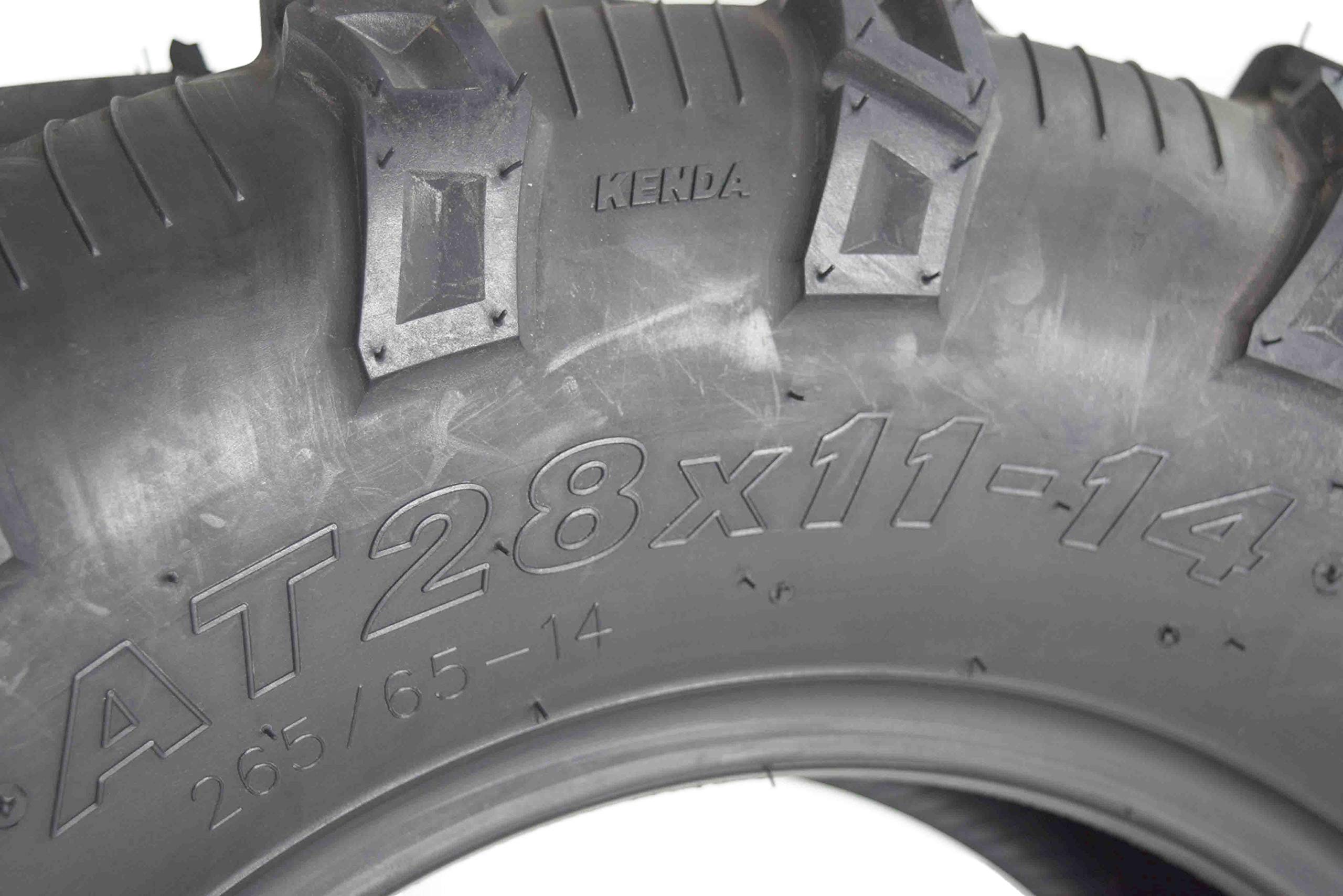 Kenda Bear Claw EVO ATV/UTV All-Terrain Mud Tires 28x9-14 Front & 28x11-14 Rear (4-Pack Set with Free Bottle Opener Keychain) - Perfect for Off-Roading, Hunting & Farm Work
