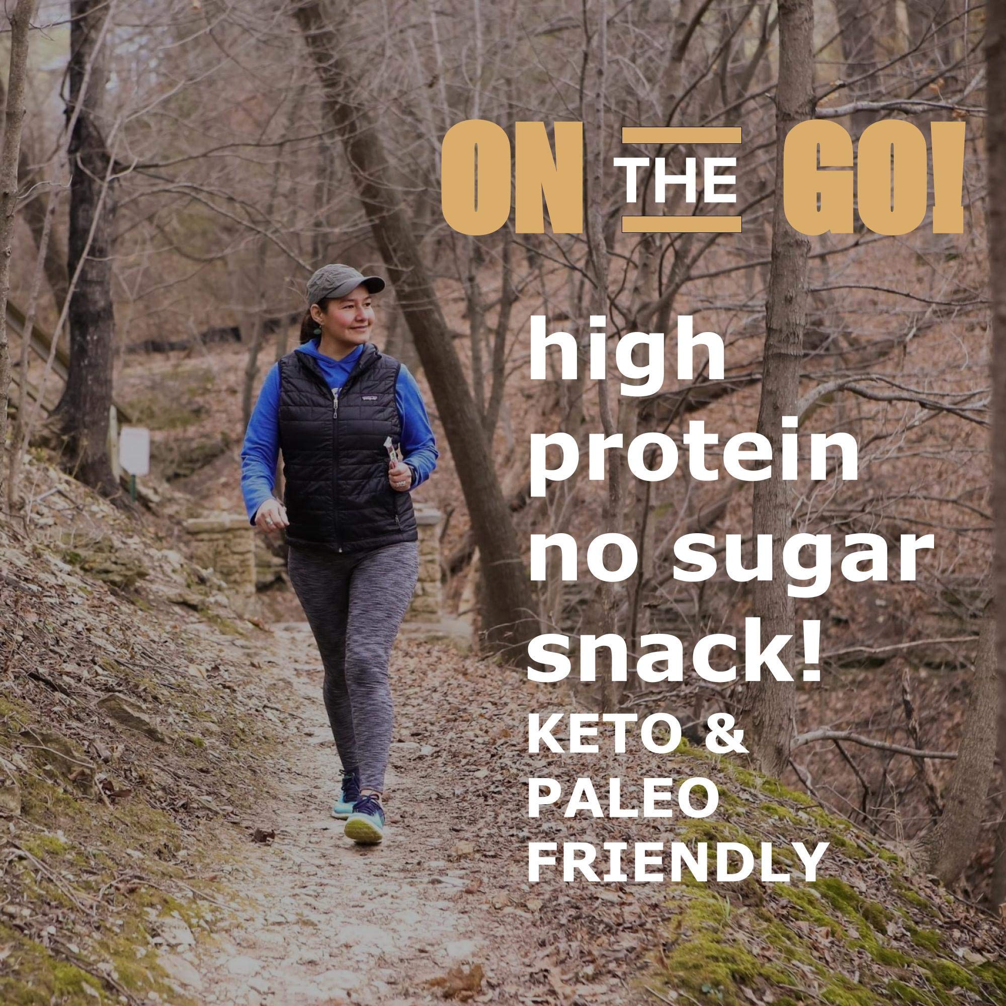 Savory Turkey Jerky Snacks - No Sugar, Low Carb, Keto & Paleo Friendly - Free-Range from 3rd Generation Family Farm - Gluten Free Protein Snack (24 Count) - Perfect for Hiking, Camping & On-the-Go Nutrition