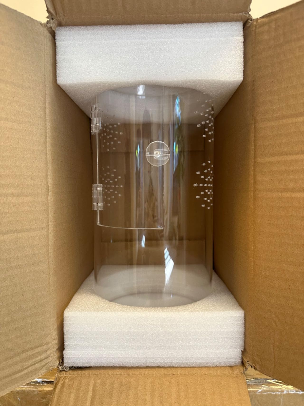 Front Opening Terrarium for Jumping Spiders & Arboreal Tarantulas - 12x6x6 Inch Tall Acrylic Reptile Enclosure with Cross Ventilation & Waterproof Design - Perfect for Pet Spiders, Reptile Habitats & Classroom Science Projects