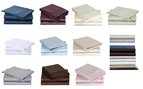 Affluence 1000-Thread-Count 100% Cotton Sateen Queen Sheet Set - Ultra Soft Luxury Bedding for Hotel-Like Comfort - Perfect for Master Bedrooms, Guest Rooms & Dorm Essentials