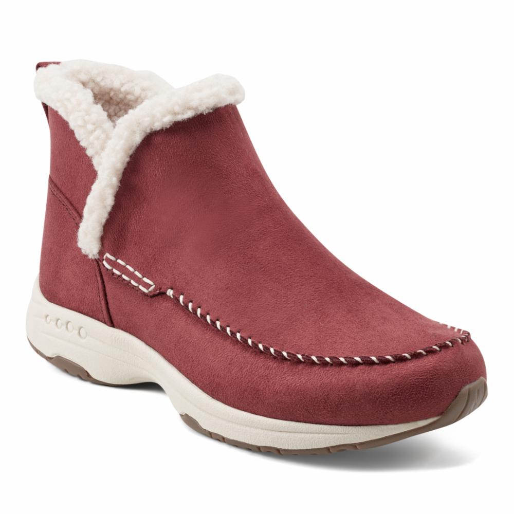 Easy Spirit Women's Tuva2 Red Walking Shoes - Comfortable Slip-On Sneakers for Women | Perfect for Walking, Travel & Casual Wear