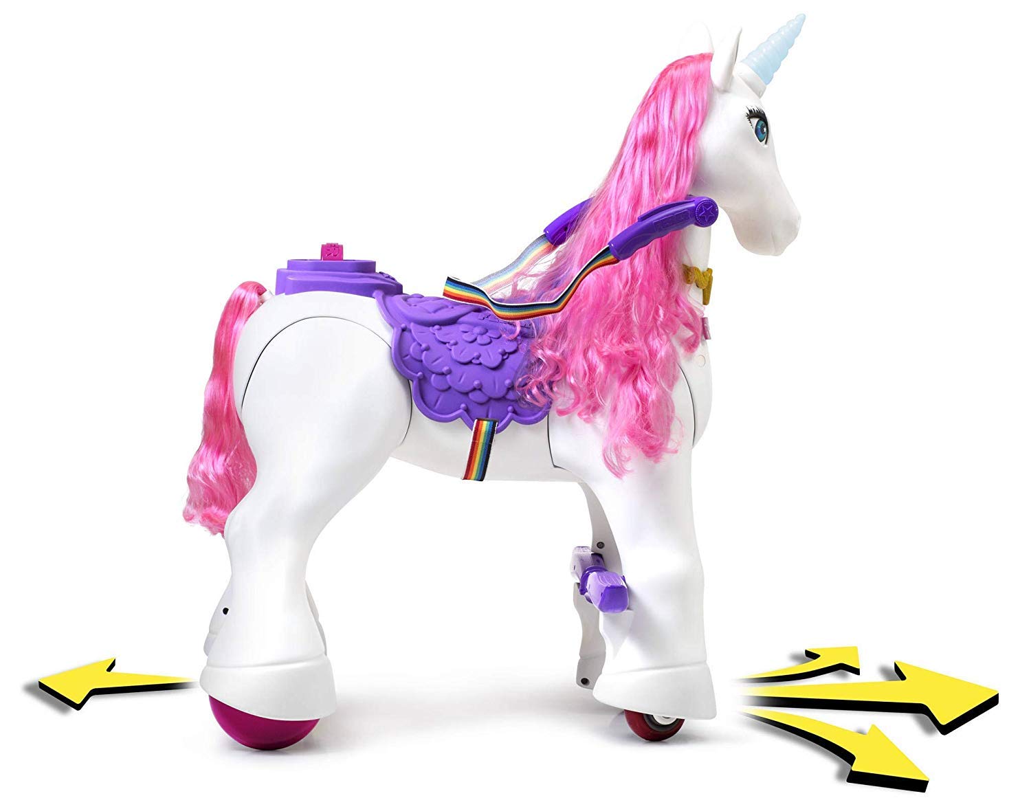 Feber My Lovely Unicorn Ride-On Toy for Kids - EU Version with Safety Pins - Magical Unicorn Playtime for Indoor & Outdoor Fun