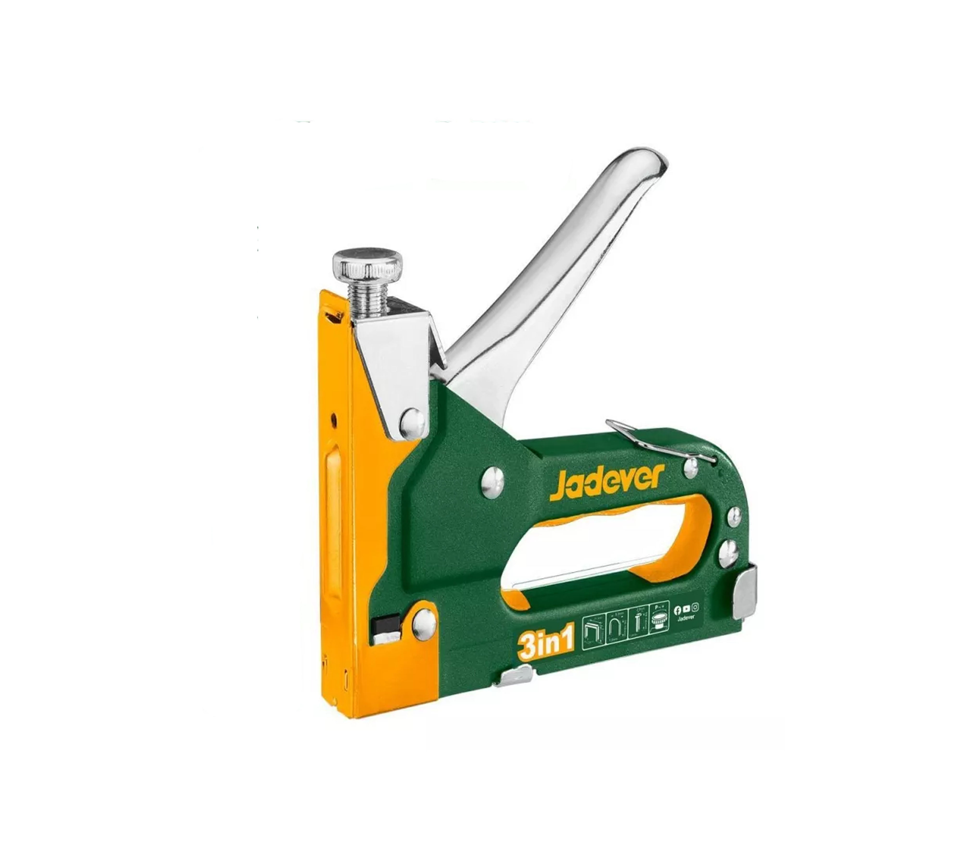 Jadever Heavy Duty 3-in-1 Industrial Stapler - Perfect for Office, Warehouse & Packaging Use