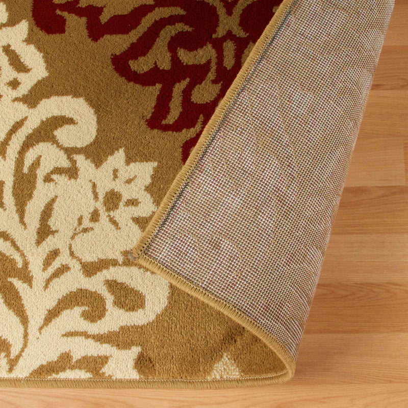 Danvers Contemporary Floral Damask Indoor Area Rug - Soft Non-Slip Living Room Carpet for Bedroom, Dining Room & Home Decor