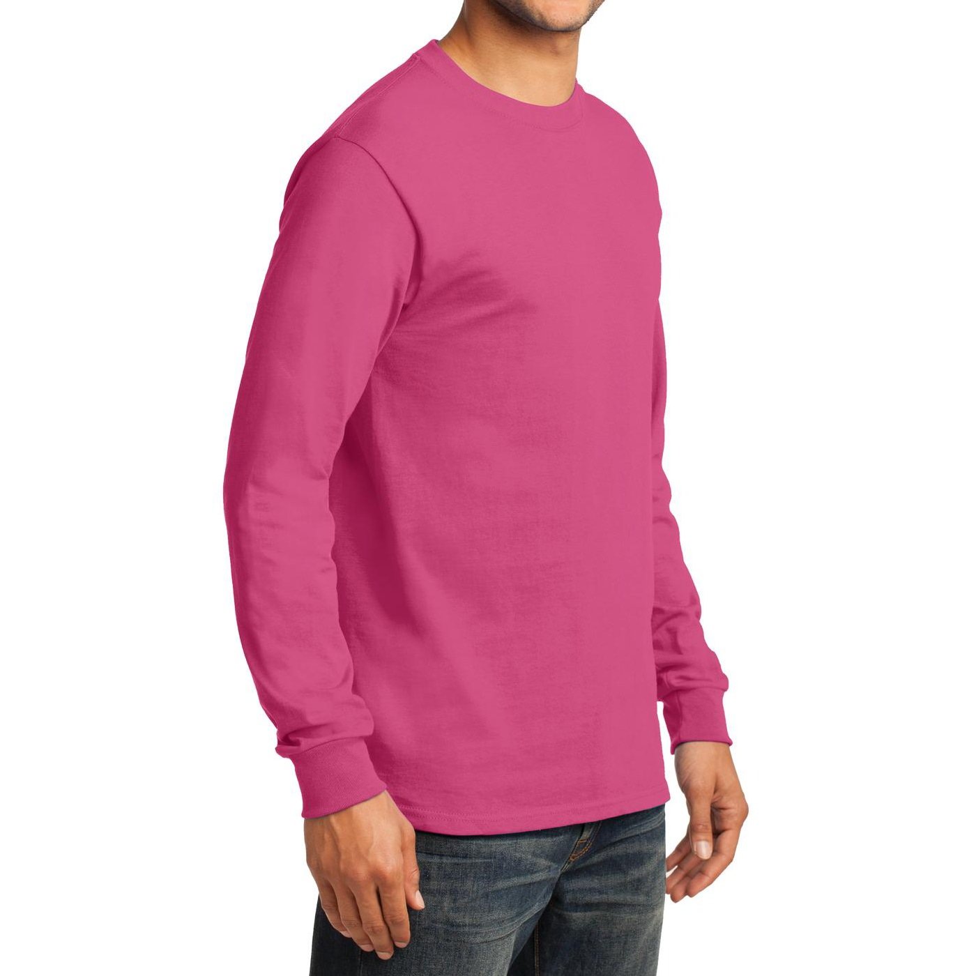 Premium Men's Long Sleeve Essential T-Shirt - Soft Cotton Basic Tee for Casual Wear, Layering & Everyday Comfort