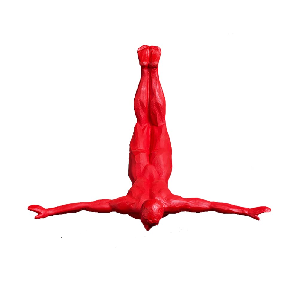 Industrial Retro Resin Climbing Man Wall Sculpture - Modern Home & Office Decor Art Statue (Style 19) - Perfect for Living Room, Bedroom, Study or Cafe Wall Decoration