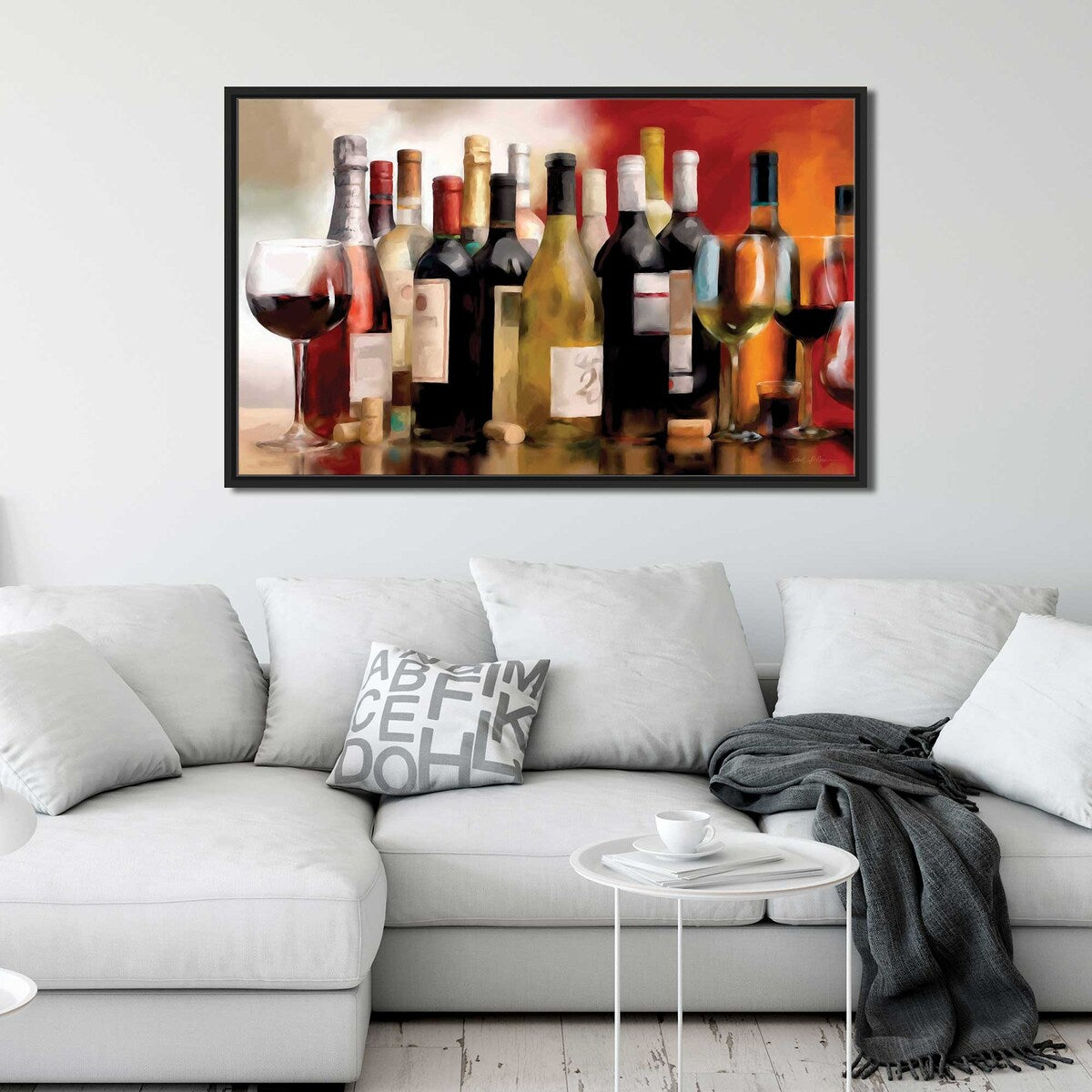Wine Art Print by Carol Robinson - Floating Canvas Wall Decor for Home, Office & Kitchen | Perfect for Wine Lovers & Entertaining