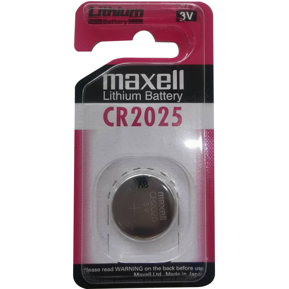 Maxell CR2025 3V Lithium Coin Battery - Single Blister Pack - Long Lasting Power for Watches, Calculators & Key Fobs