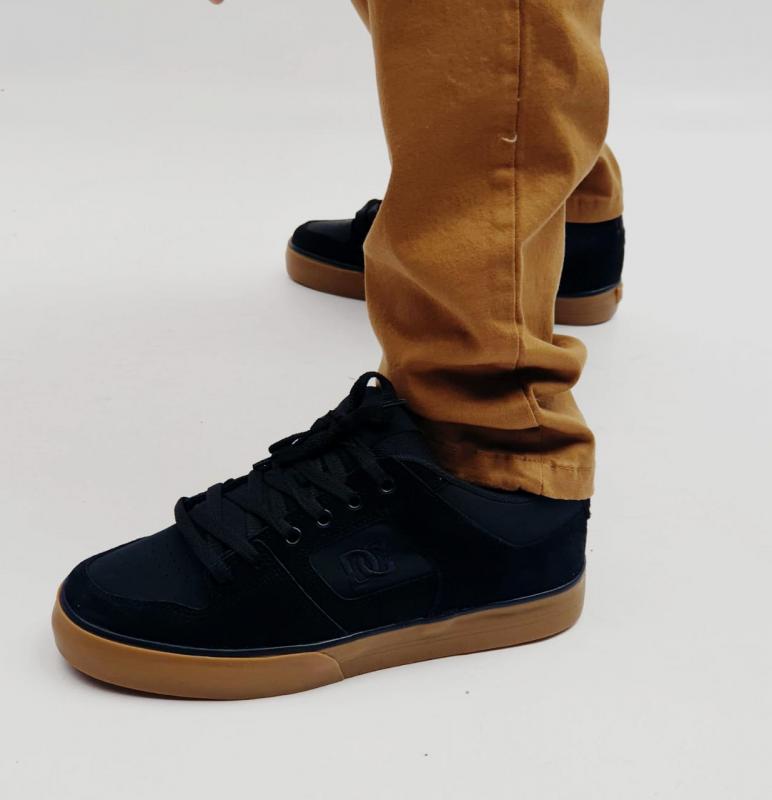 DC Pure KKG C Skate Shoes for Men - Black Gum Sole | Comfortable & Durable Sneakers for Skateboarding, Streetwear & Casual Wear