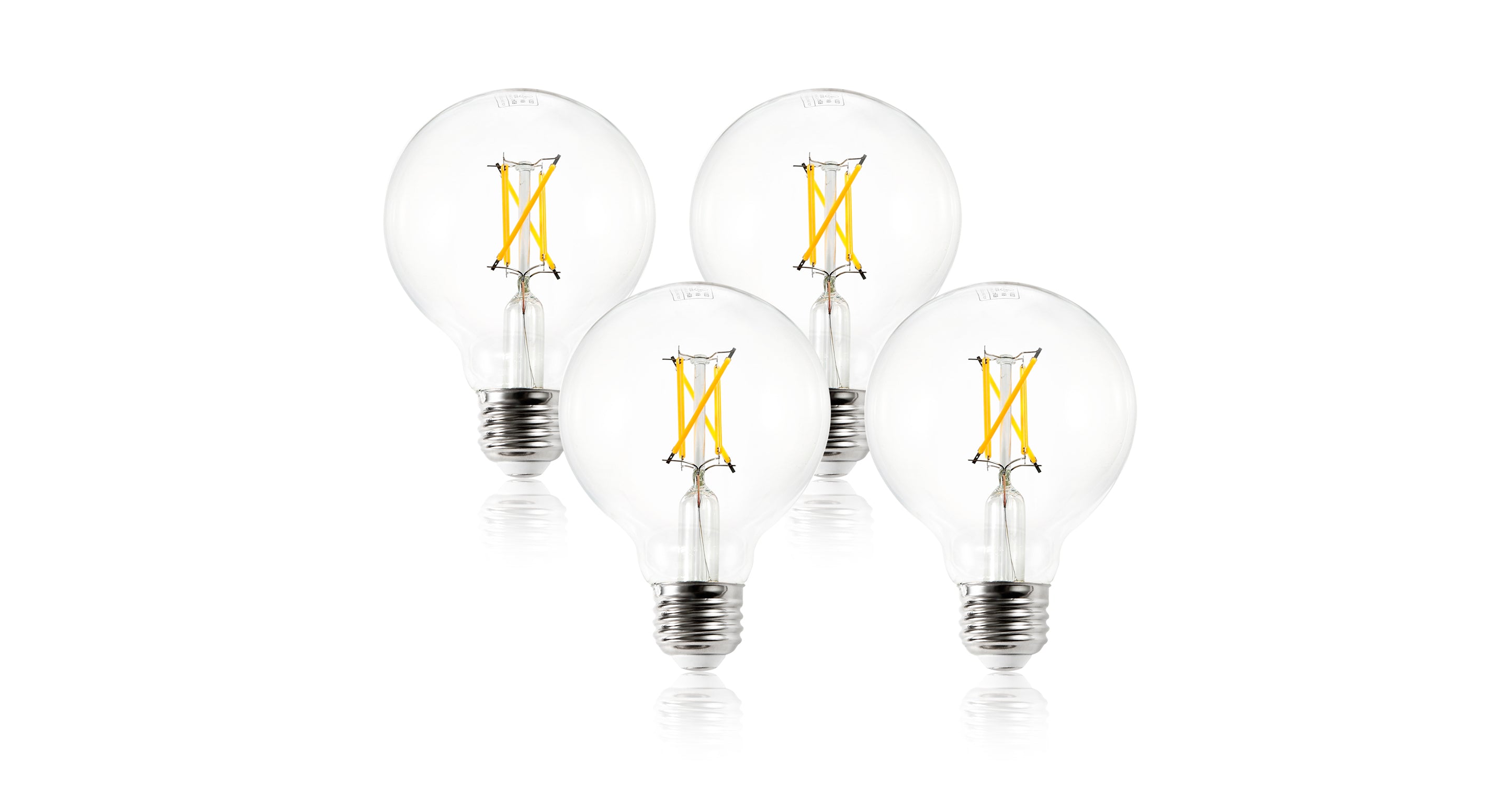 Niva G25 LED Filament Light Bulbs - Vintage Edison Style, Dimmable, 2700K Warm White, E26 Base - Perfect for Chandeliers, Pendant Lights & Home Decor