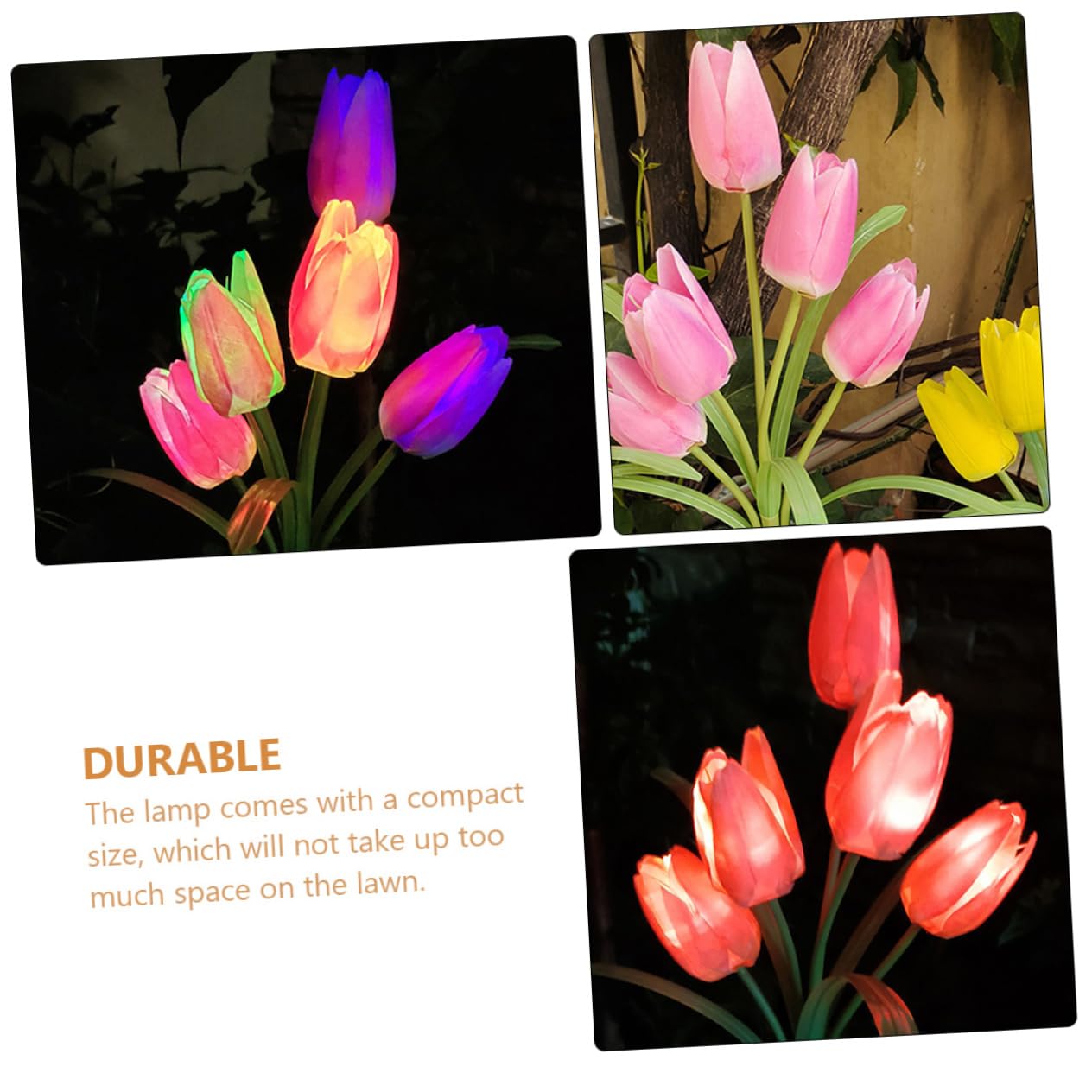 BESPORTBLE 4-Pack Solar Tulip Lights - Waterproof Outdoor Solar Garden Lights for Lawn, Pathway, Yard Decoration - Solar Powered LED Flower Lights for Landscape, Patio, Backyard, and Garden Decor