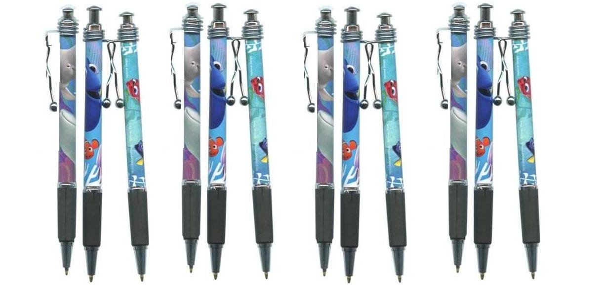 Disney Finding Dory Jazz Pens - 12 Pack Colorful Ballpoint Pens for Kids, School, Office & Gift Giving | Fun Cartoon Character Writing Supplies for Students, Teachers & Disney Fans