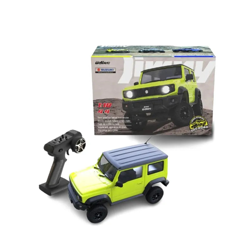 UDIRC UCX2402 1/18 Scale RC Car - Suzuki Jimny 4WD Rock Crawler with 2.4G Remote Control, Ready-to-Run (RTR) - Perfect for Off-Road Adventures, Backyard Racing & Indoor Crawling Courses