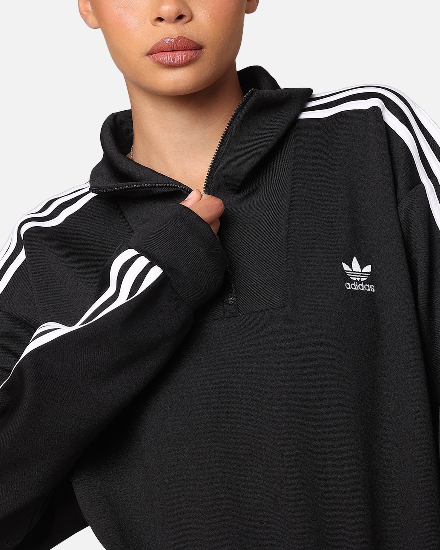 Adidas Funnel Neck Track Jacket for Men - Black Athletic Running Jacket with Zipper Pockets | Perfect for Gym, Jogging & Outdoor Sports