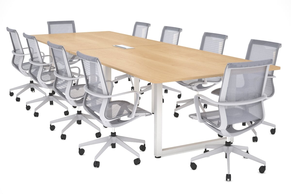 Modern Quadro Loop Legs Boardroom Table with Rounded Corners - 3200L x 1100W - Perfect for Executive Offices, Conference Rooms & Contemporary Workspaces