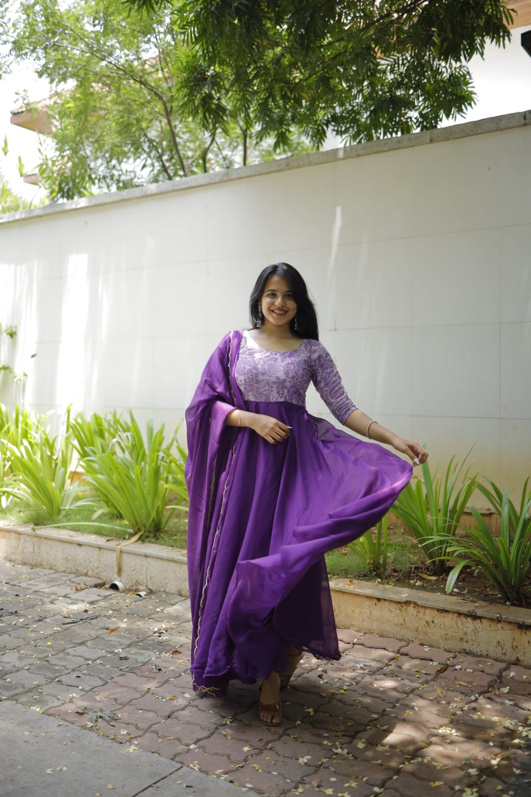 DD565 Dharsha Georgete Anarkali Indian Ethnic Dress for Women - Elegant Party Wear, Wedding Guest Outfit & Festival Celebration Attire