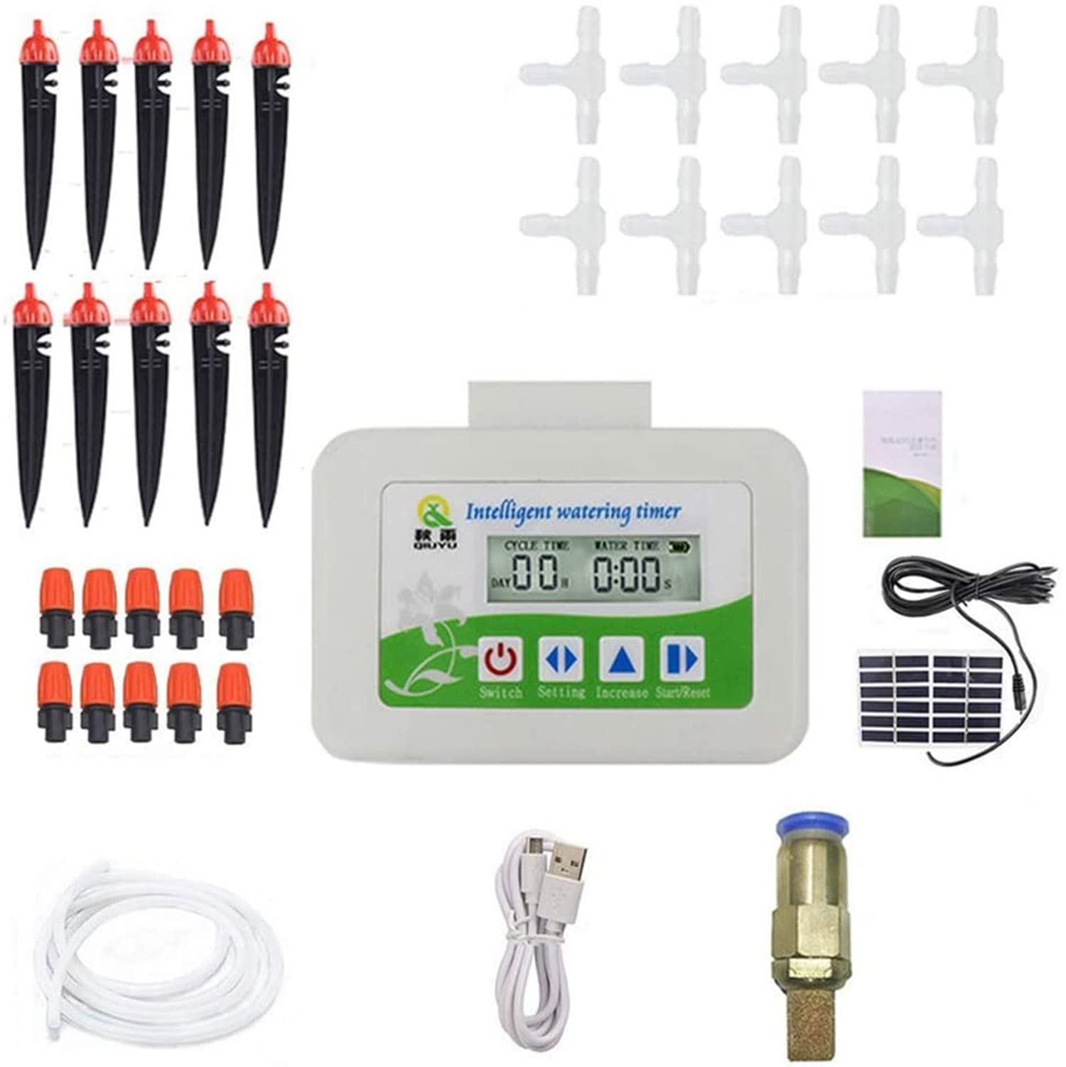 LLLZM Automatic Smart Watering System - Digital Programmable Irrigation Timer with USB Power for Garden, Greenhouse, Flower Bed, Patio & Lawn | Perfect for Vacation Homes, Indoor Plants & Water Conservation