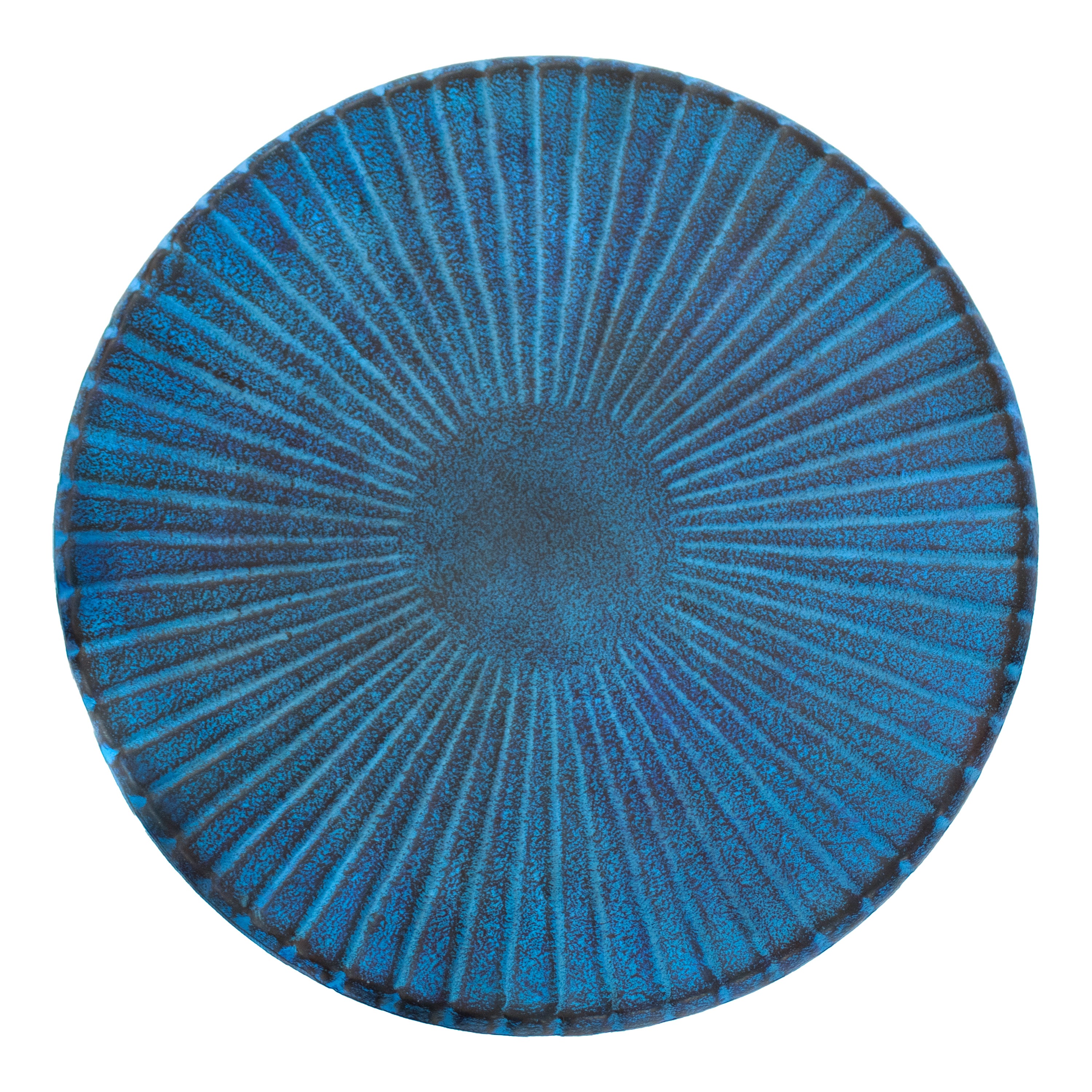 Sunnydaze Art Deco Sunburst Metal Bird Bath with Blue Patina - 14 Inch Outdoor Garden Decor for Birds & Decoration
