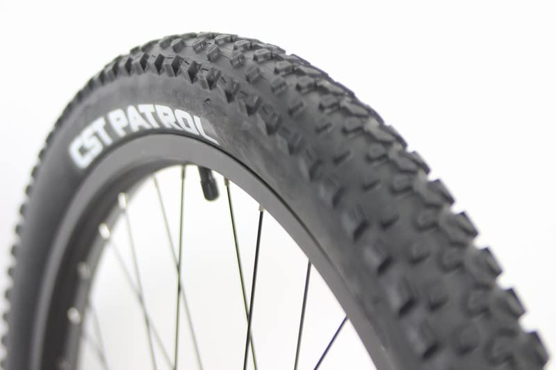 27.5 Inch ATB Mountain Bike Wheel Set with CST Patrol 2.4 Tires & Tubes - Disc Brake Compatible 650B Wheels for Trail Riding and Off-Road Cycling