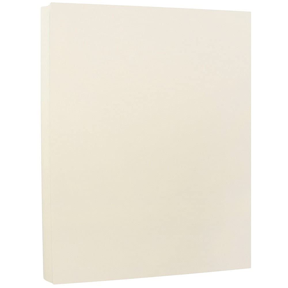Strathmore 80lb Cardstock - 8.5x11 Ivory Wove Cover Paper for Crafting & Scrapbooking