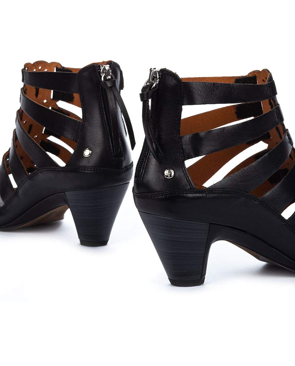 PIKOLINOS Women's Leather Heeled Sandals - Comfortable Java Color Dressy Sandals for Summer, Weddings & Date Nights