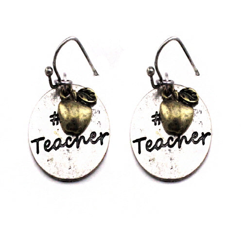 #1 Best Teacher Appreciation Earrings - Sterling Silver Jewelry Gift for Educators, Women, Students - Perfect for Teacher's Day, Graduation, Thank You Gifts