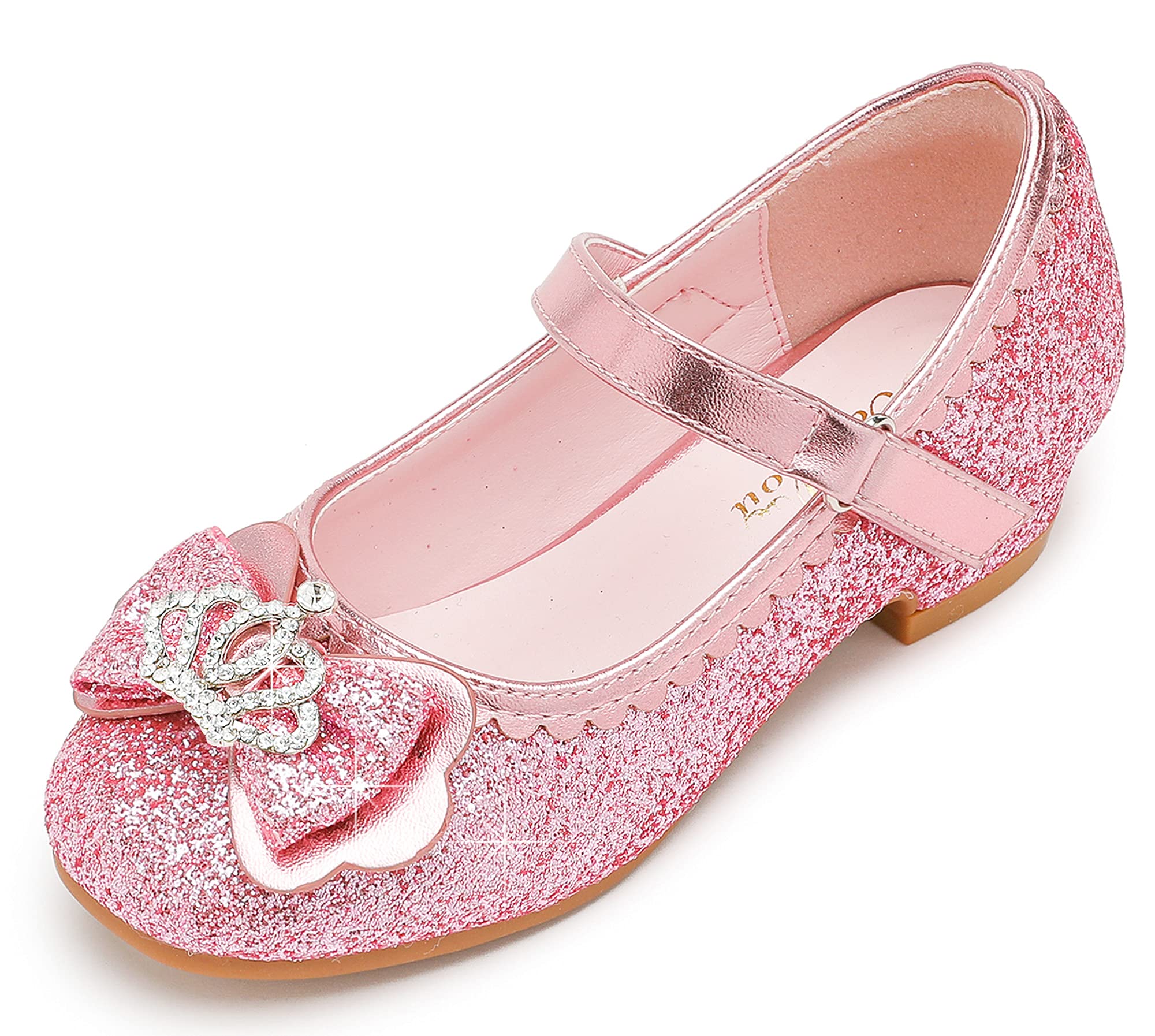 Walofou Flower Girls Dress Shoes - Wedding Party Heel Mary Jane Princess Shoes for Toddler & Kids | Perfect for Flower Girl, Pageant, First Communion & Special Occasions