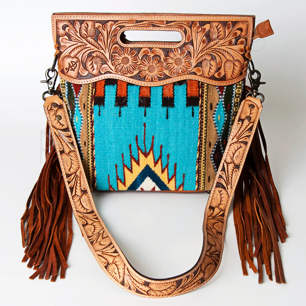 American Darling Turquoise Blanket Purse - Stylish Crossbody Bag for Women | Perfect for Travel, Beach & Everyday Use
