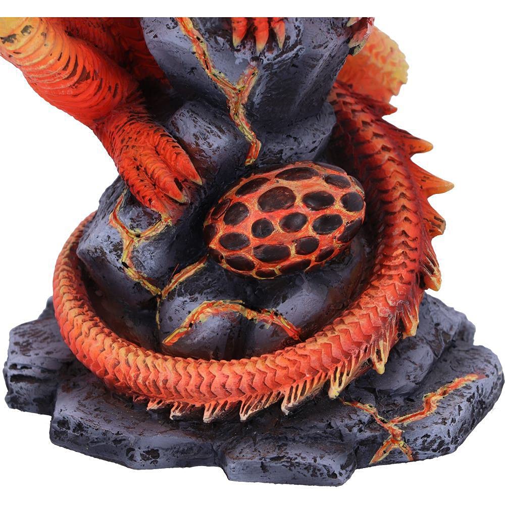 Nemesis Now Adult Fire Dragon Anne Stokes 24.5cm Resin Figurine - Red Fantasy Collectible Statue for Home Decor, Gaming Room & Gift for Dragon Lovers