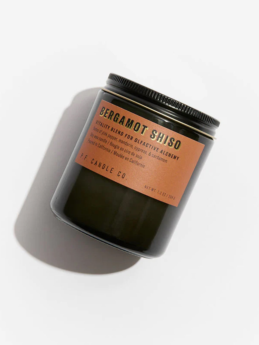 P.F. Candle Co 7.2oz Alchemy Candle - Bergamot & Shiso Scent | Hand-Poured Soy Wax Candle for Home, Office & Relaxation | Aromatherapy & Stress Relief Gift Idea