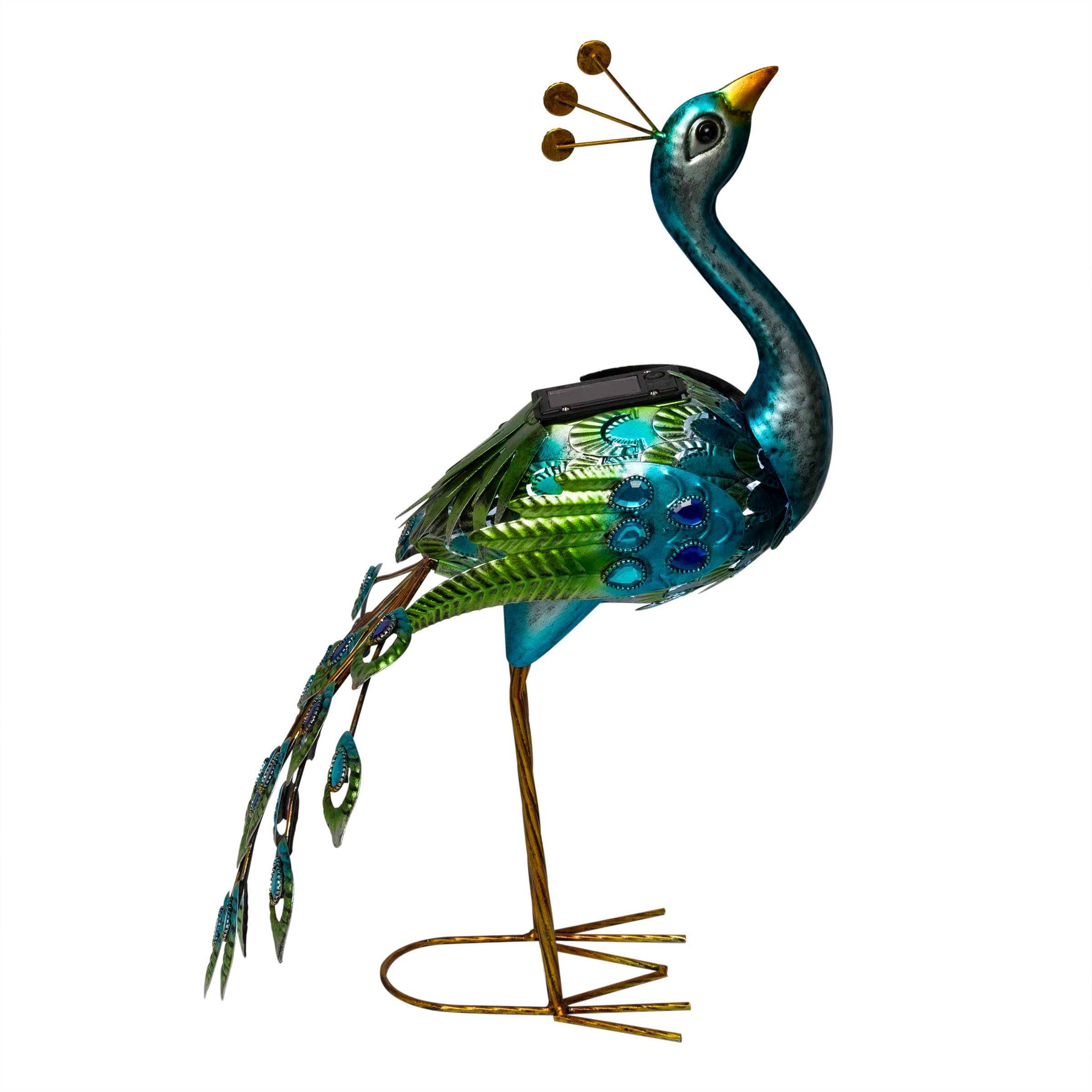 Solar Powered Peacock Garden Statue with LED Lights - 20