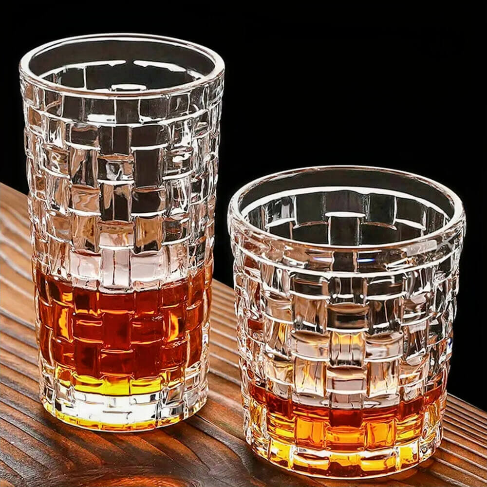 Premium Colorado Highball Glasses Set of 4 - 16oz Crystal Clear Whiskey & Cocktail Drinking Glasses - Perfect for Bourbon, Scotch, Iced Tea & Mixed Drinks at Home Bar or Parties