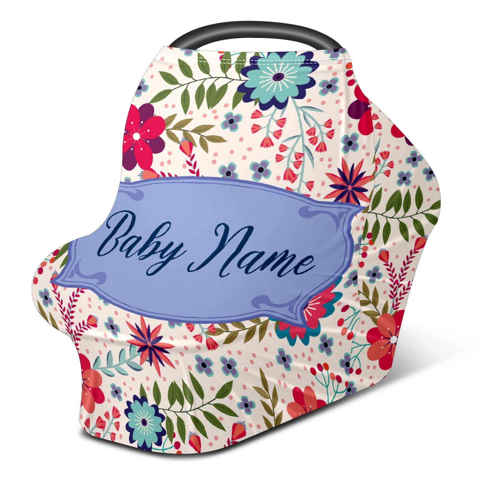 Soft Stretchy Baby Car Seat Cover & Nursing Scarf - Universal Infant Carrier Canopy for Stroller, Car Seat & Breastfeeding - Perfect for New Moms On-The-Go