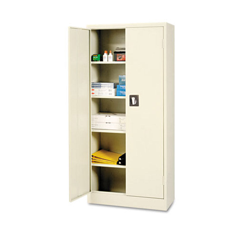 30W x 66H x 15D Space Saving Storage Cabinet in Putty - Perfect for Garage, Closet & Home Organization