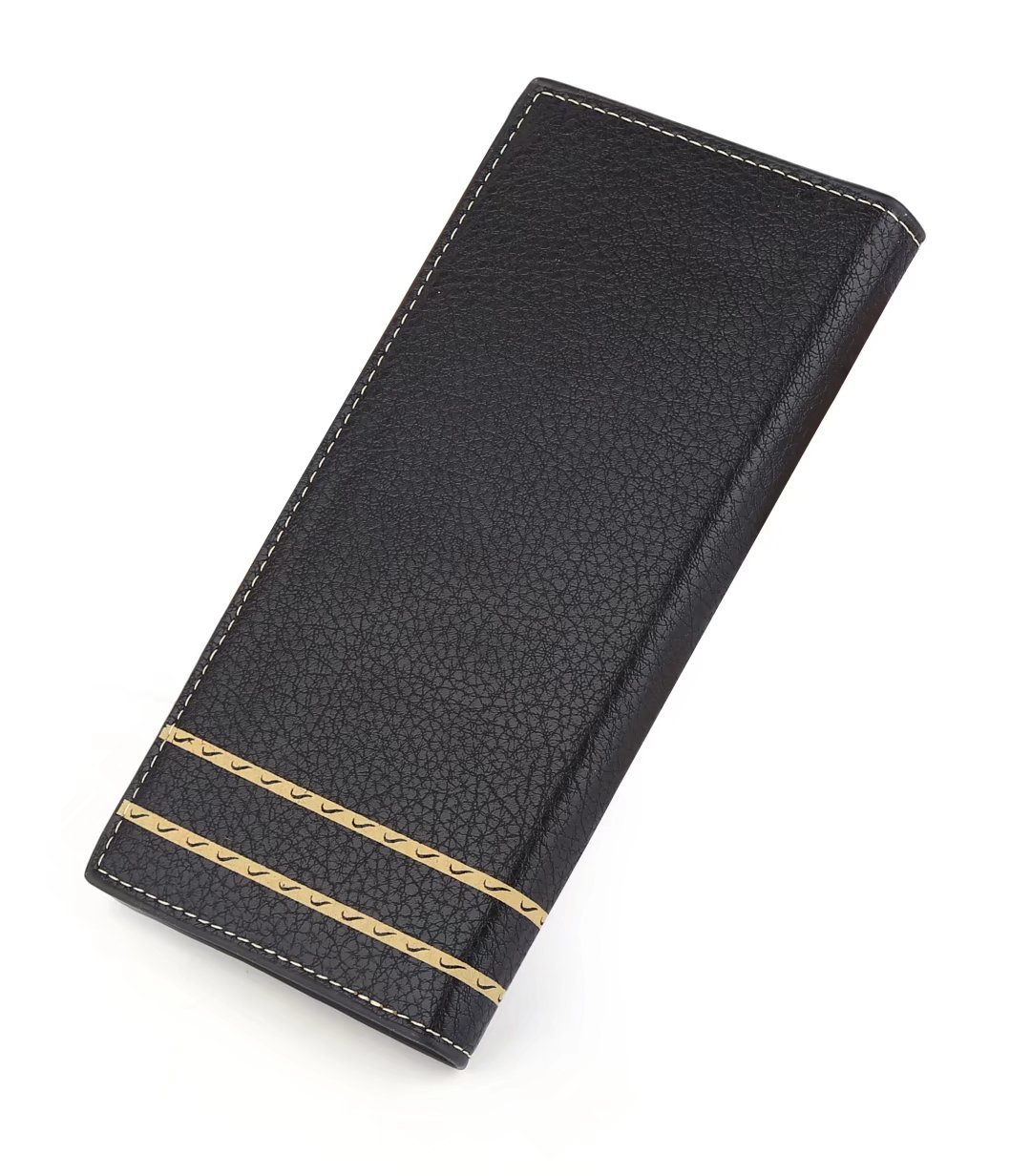 3 Color Men's Long Bifold Wallet - RFID Blocking Leather Checkbook ID & Credit Card Holder for Business & Travel | Slim & Durable Wallet for Everyday Use
