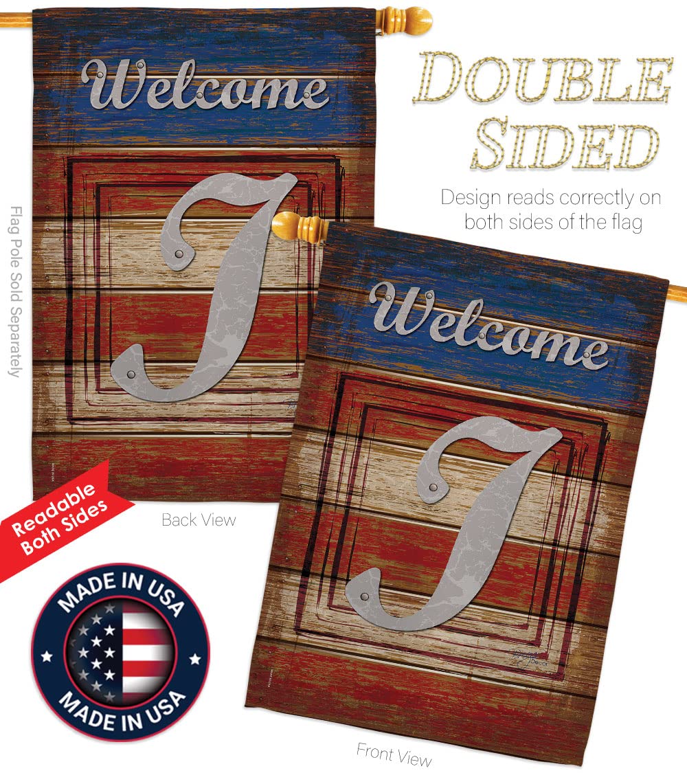 Americana Patriotic Vertical House Flag Set 28x40in w/Flagpole - Perfect for Outdoor Decor