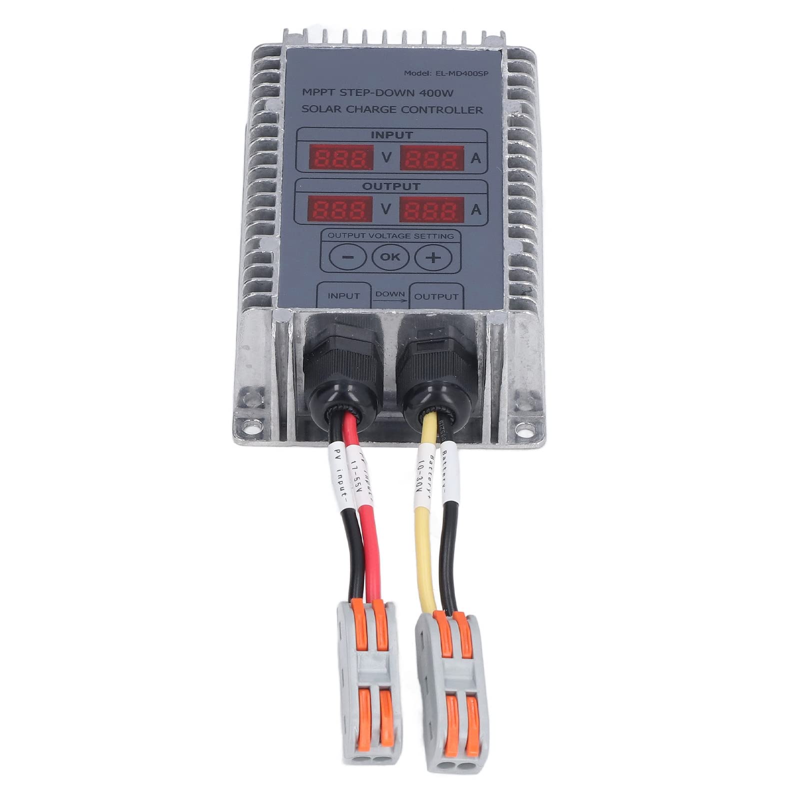 Tgoon 400W Solar Charge Controller with LED Display - 10-30V Solar Battery Regulator for Efficient Charging & Overload Protection | Perfect for RV, Boat, Off-Grid & Home Solar Systems