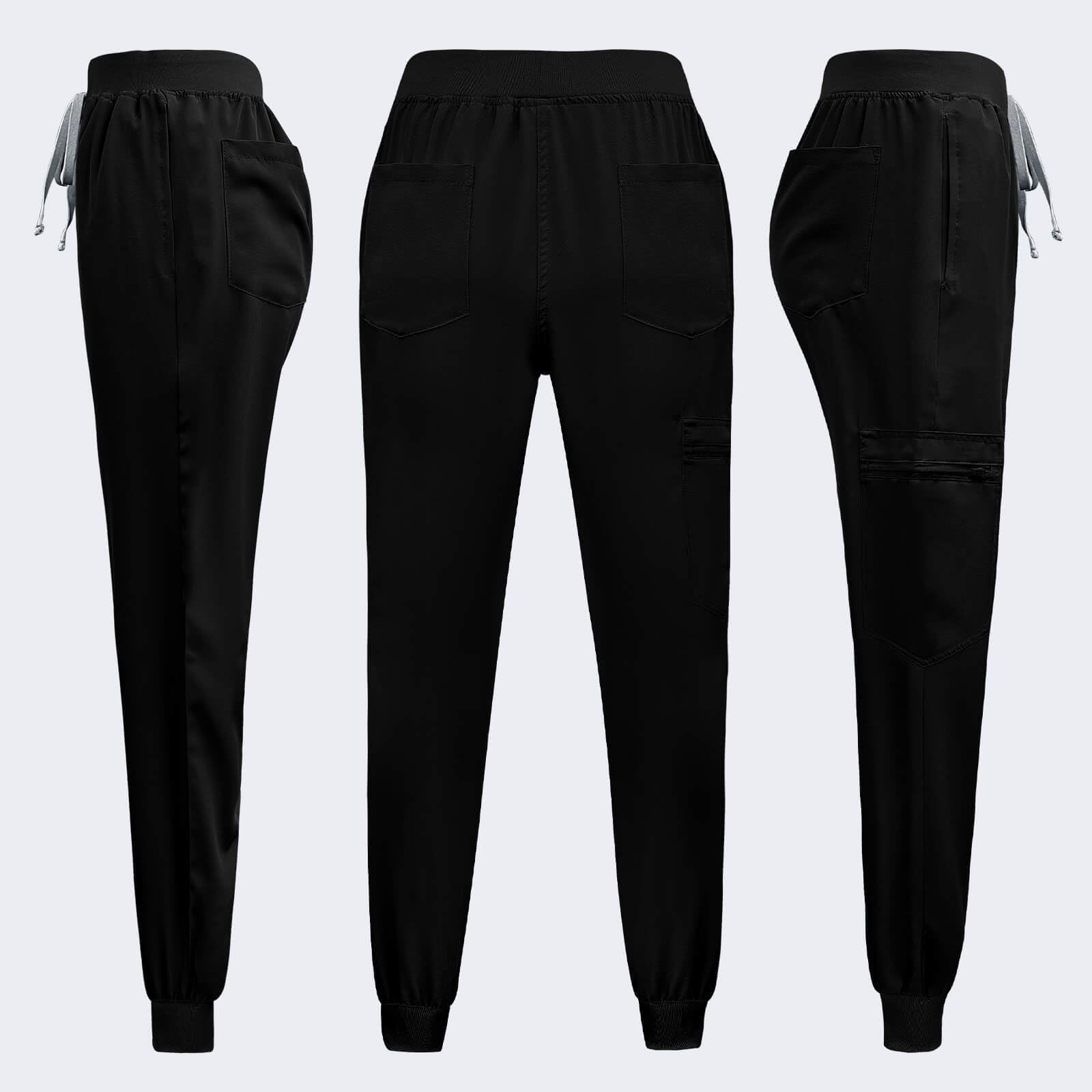 VIAOLI Women's Classic V-Neck Scrub Top & Yoga Jogger Pants Set - Comfortable Medical Uniform for Nurses, Doctors & Healthcare Professionals - Perfect for Hospital Shifts, Clinics & Healthcare Work Environments