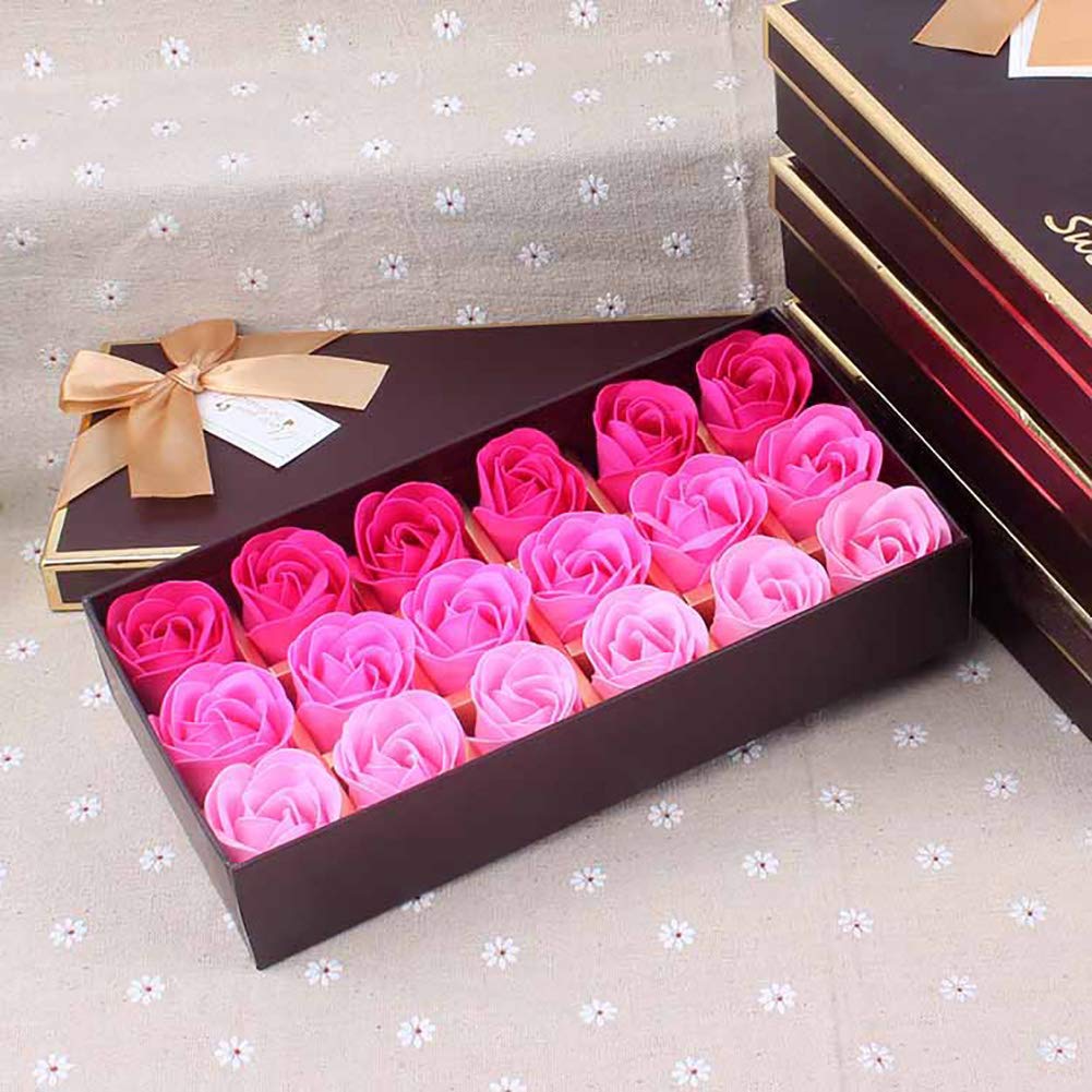 18PCS Scented Soap Roses with Essential Oils - Floral Fragrance Handmade Soap Flowers for Anniversary, Birthday, Wedding & Valentine's Gifts - Perfect for Romantic Decor, Bathroom Luxury & Thoughtful Present Box