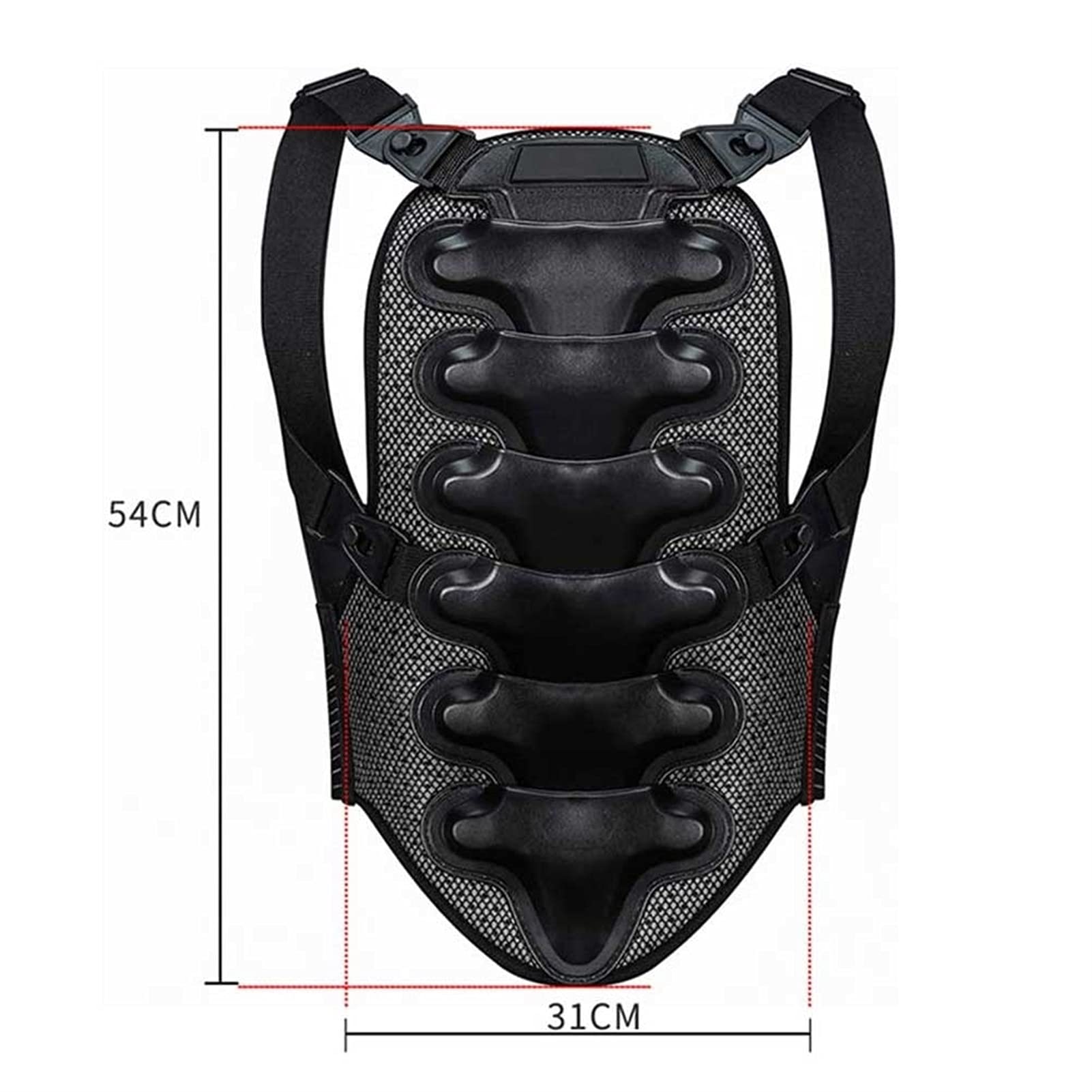 Dirt Bike Body Armor Vest - Chest & Spine Protector for Motocross, Skiing, Snowboarding - Hard Plastic Protective Gear (Size Small) | Ideal for Off-Road Riding & Winter Sports Safety
