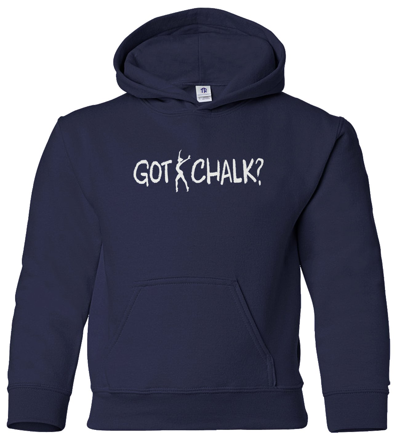 Threadrock Big Girls' Got Chalk Gymnastics Hoodie - Youth Pullover Sweatshirt for Gymnastics Practice & Competition - Comfortable Athletic Wear for Young Athletes