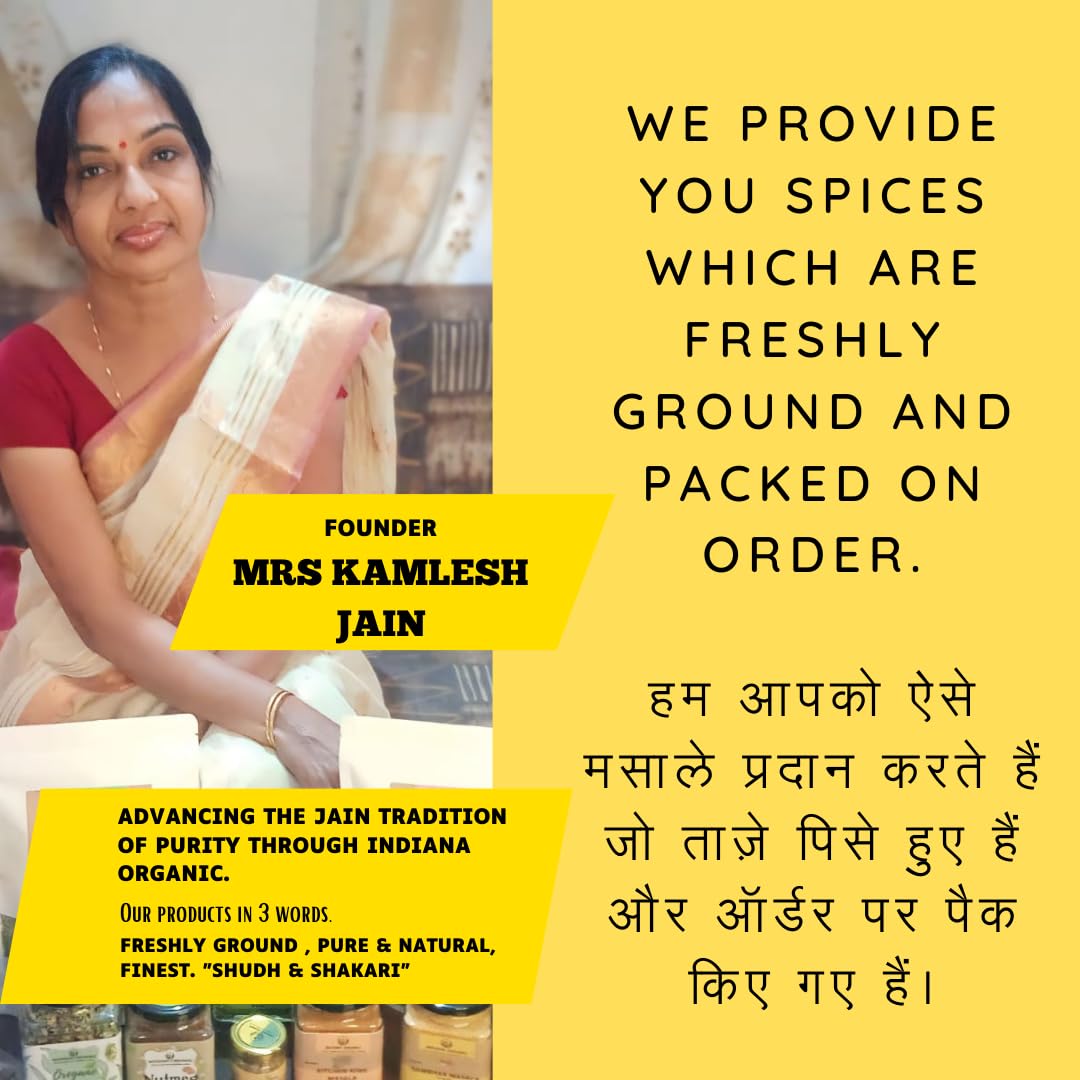 Organic Sambar Masala Powder 150g - Authentic Indiana Spice Blend | No Onion & Garlic | Freshly Packed | No Colors, Fillers, Additives or Preservatives | Perfect for South Indian Curry, Lentil Dishes & Vegan Cooking