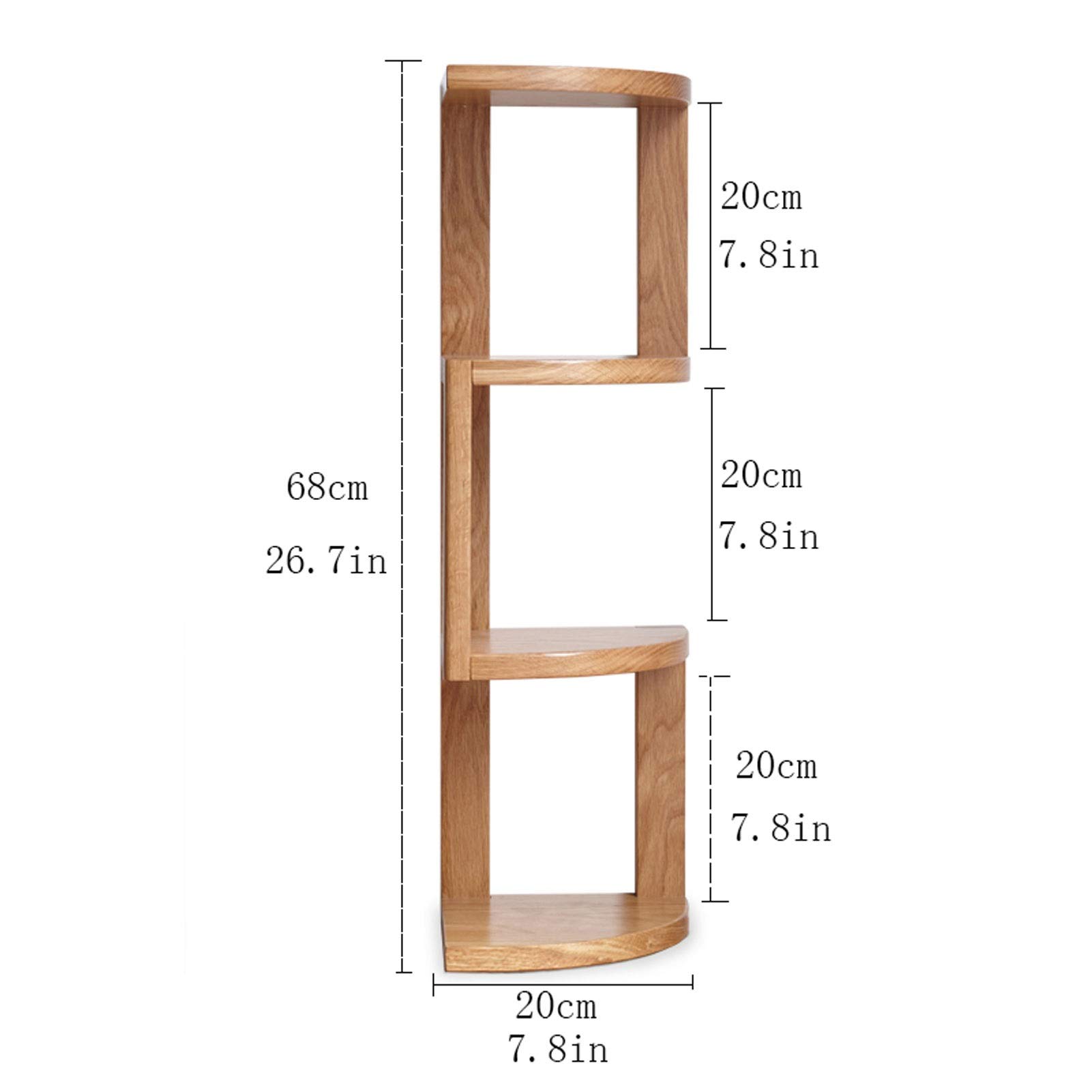Corner Bookshelf - Floor to Ceiling Bookcase with Storage, Wall Mounted or Desktop, Brown - Perfect for Office, Bedroom & Living Room Organization & Display