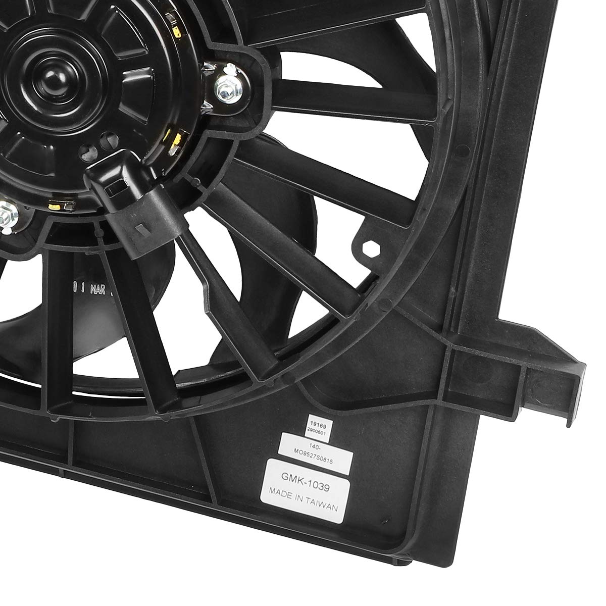 DNA MOTORING OEM-RF-0140 High Performance Radiator Cooling Fan Assembly - Direct Replacement for 2007-2012 Chevy Malibu, 2006-2010 Pontiac G6, 2007-2009 Saturn Aura - Improved Cooling Efficiency - Perfect for Engine Overheating Prevention & Summer Driving