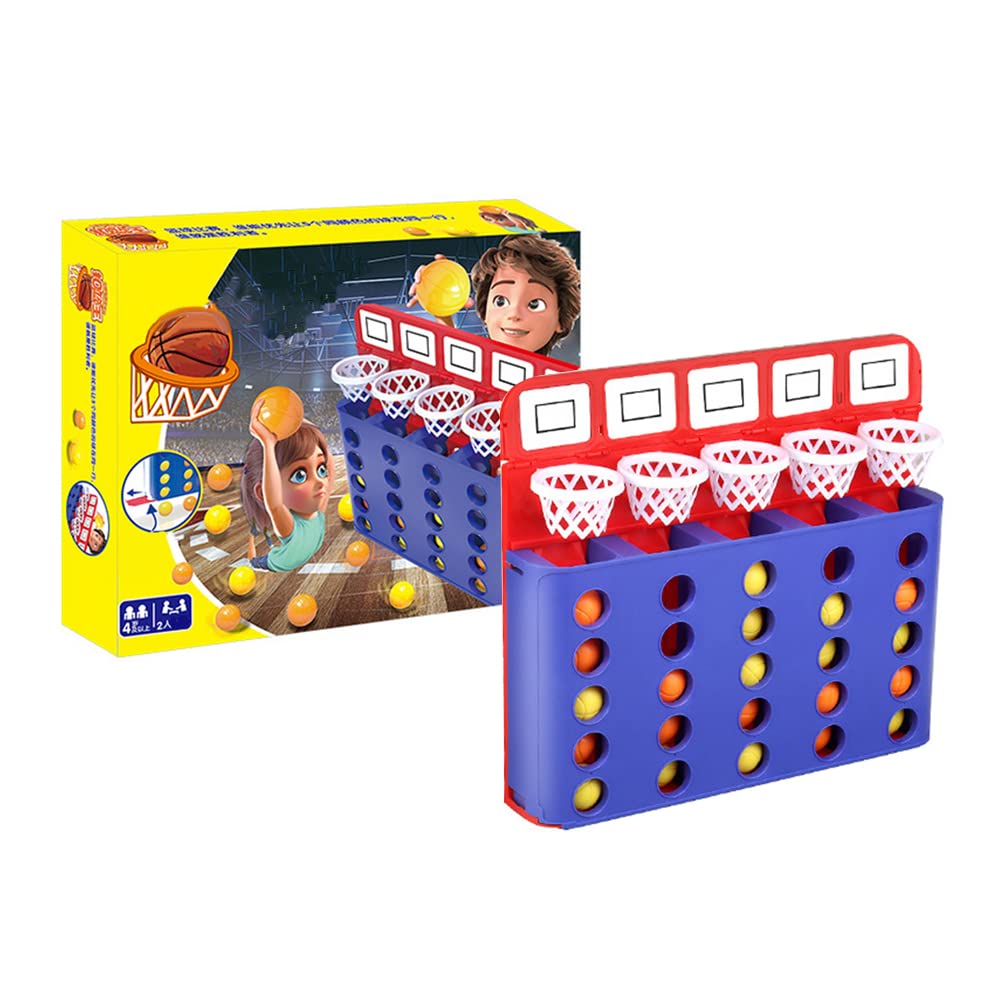 IKASEFU Mini Basketball Toy - 2 Player Shooting Game for Kids, Fun & Educational Gift for Boys & Girls - Perfect for Indoor Play & Parties
