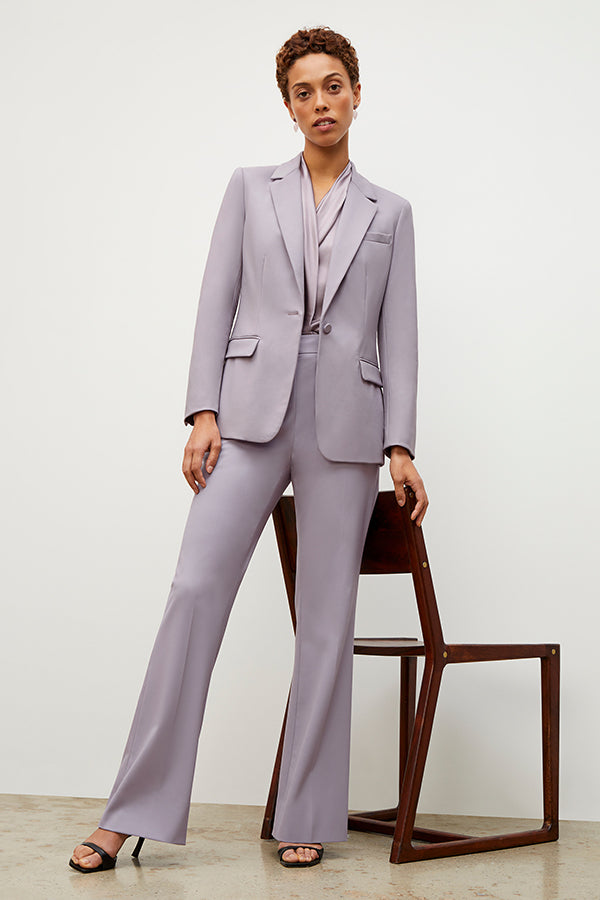Horton Pant - Washable Wool Twill Pants for Women | Light Lilac | Comfortable Office Wear & Casual Outfits