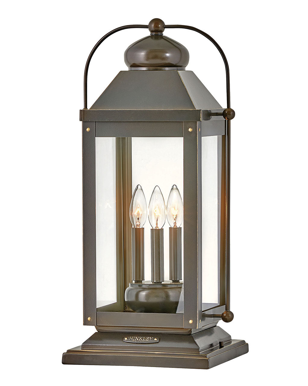 Anchorage LED Pier Mount Light in Oiled Bronze - Outdoor Wall Sconce for Porch, Patio, and Garden Lighting