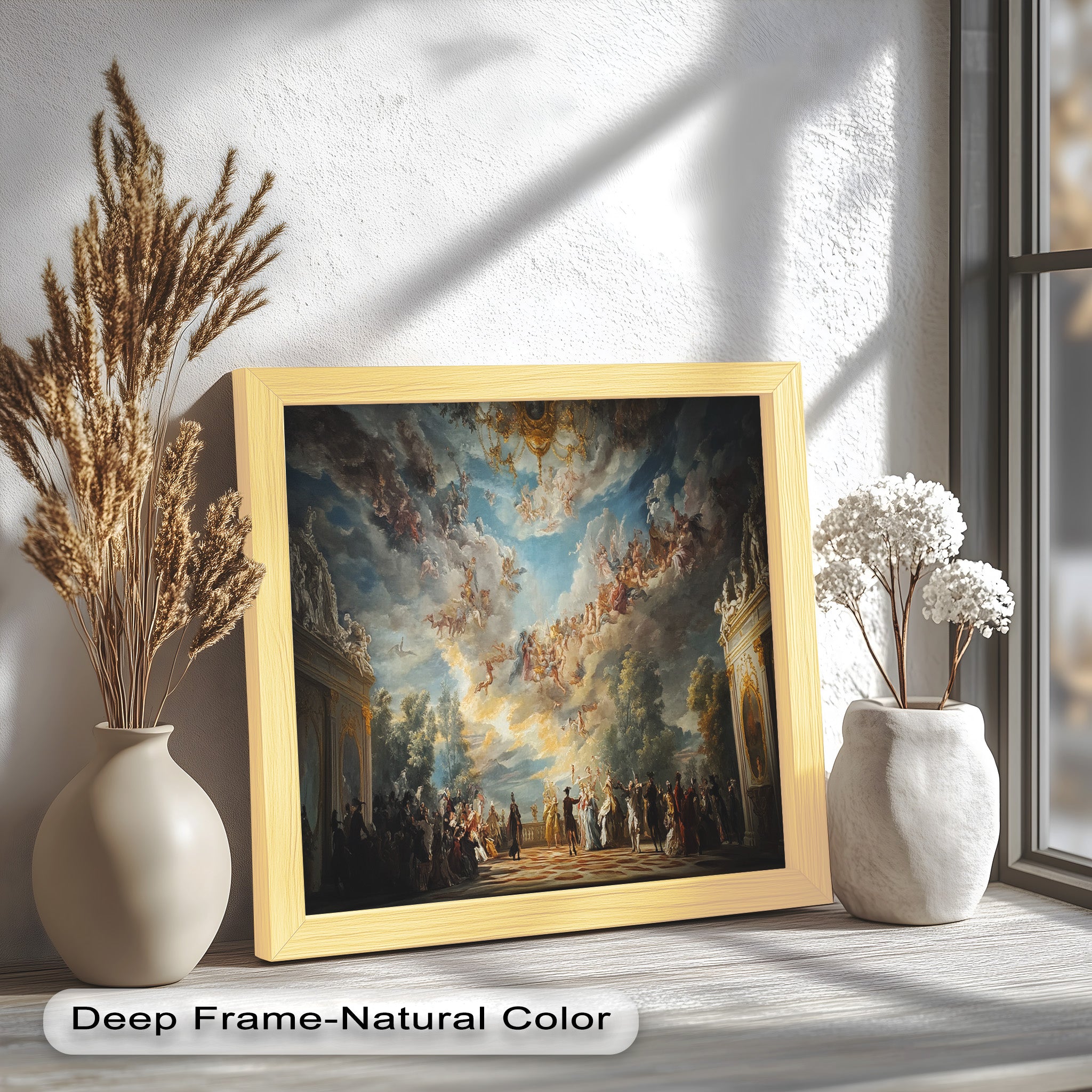 Baroque Heaven - Grand Ballroom Oil Painting | Classic Artwork for Home Decor, Office & Gallery | Perfect for Living Room, Dining Area & Wall Display